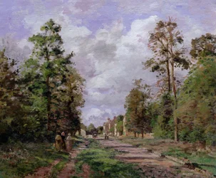 La strada per Louveciennes al bordo del bosco, 1871